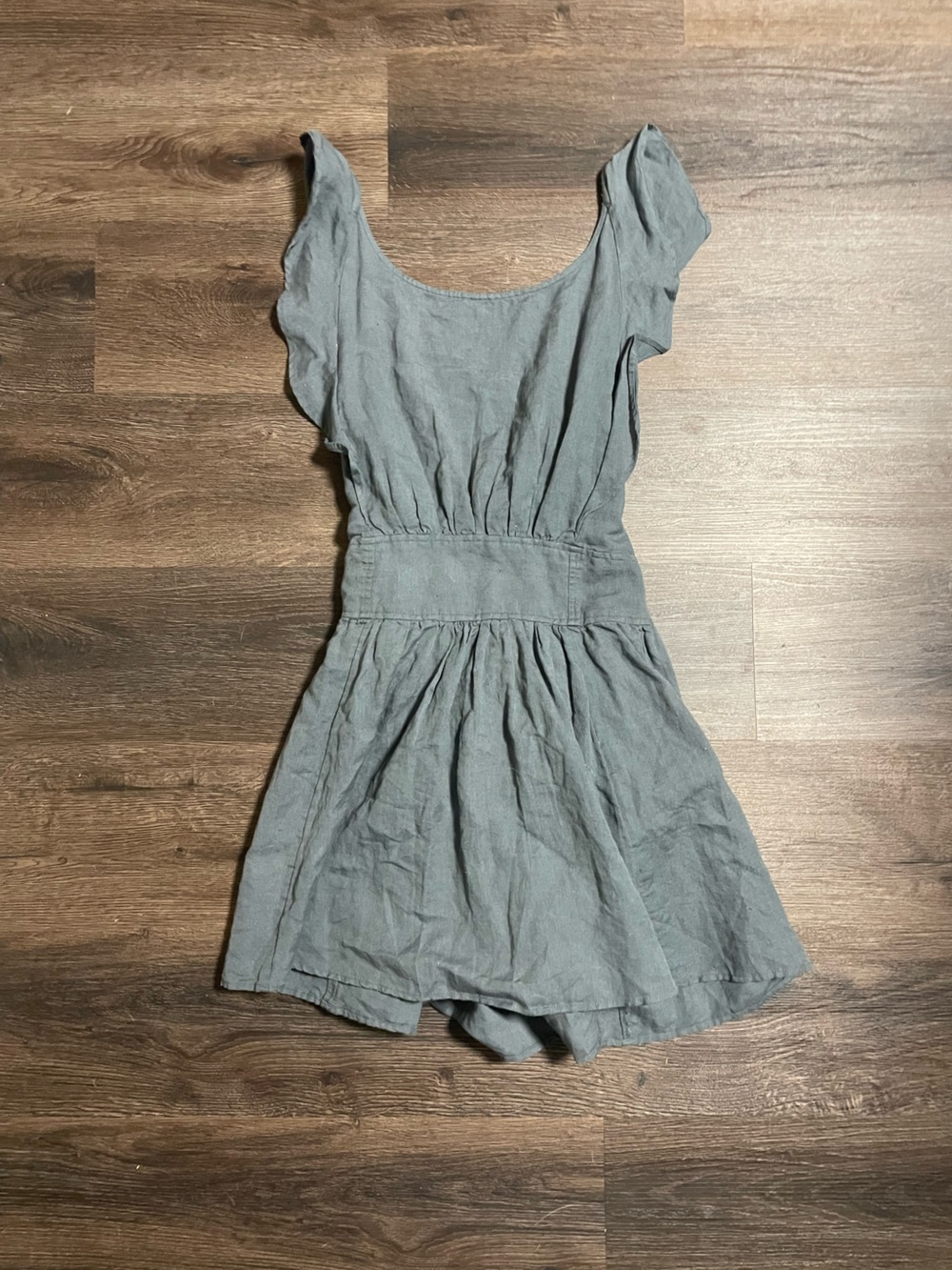 NWT: Free People Collette Sage Green Cotton Linen Dress Size Small